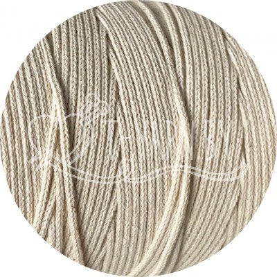 Хлопковый шнур без сердечника, вязаный, цвет Натуральный, 2мм, 200м, бобина